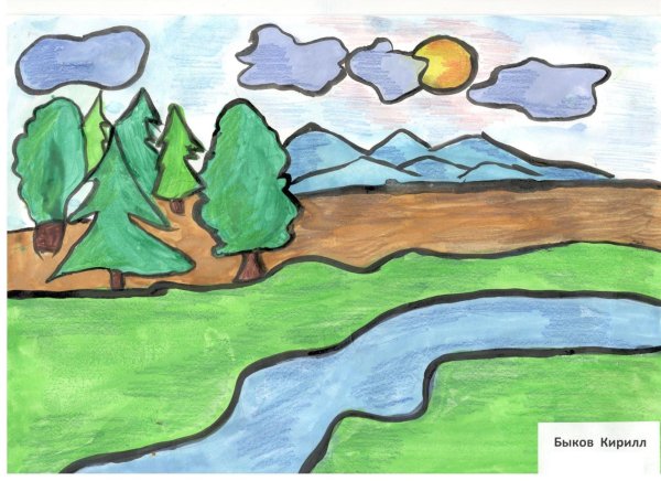 нарисовать поверхность нашего края 4 класс окружающий мир