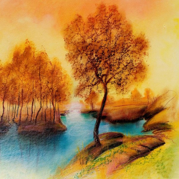 картина на холсте с подрамником хитарт природа