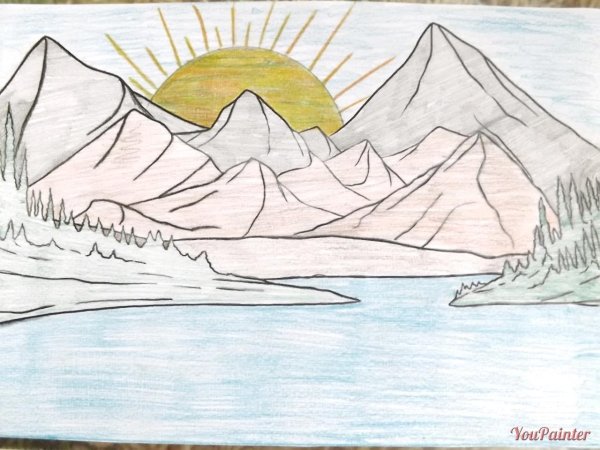 рисунок гор