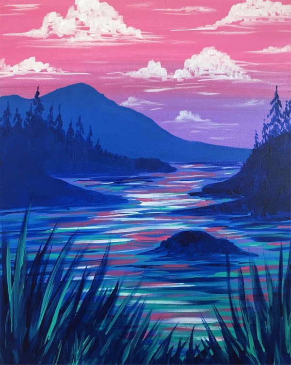 красивые пейзажи гуашью