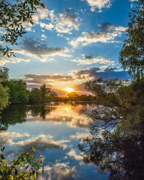 рассвет на реке