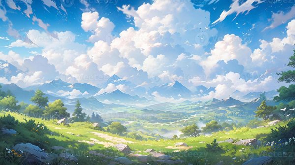 аниме фон природа