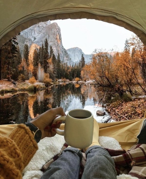 вид из палатки