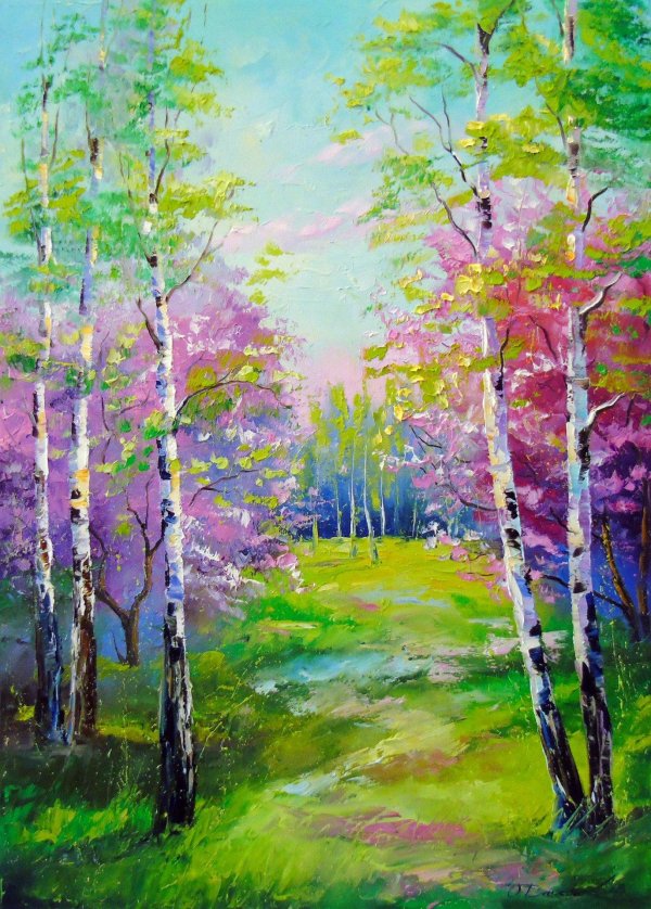 художник абакумов березовая роща
