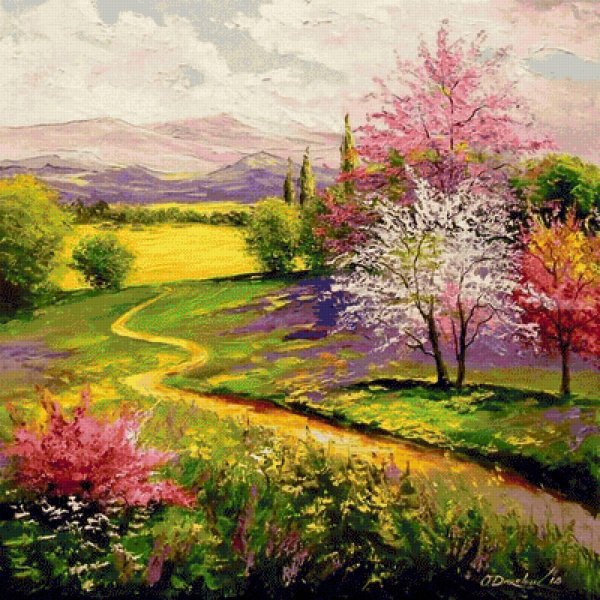 весенние пейзажи рисунки