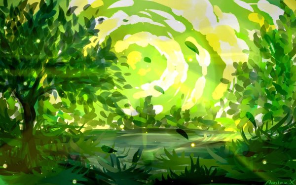 пейзажи лес