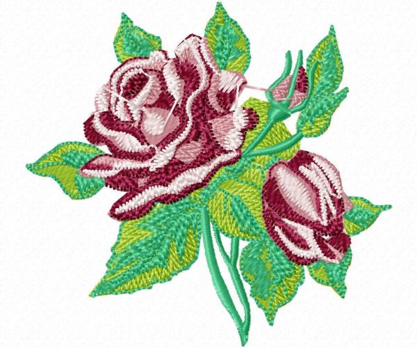 вышивка розочка