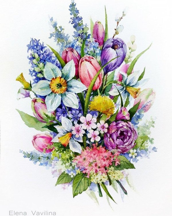 елена вавилина акварель