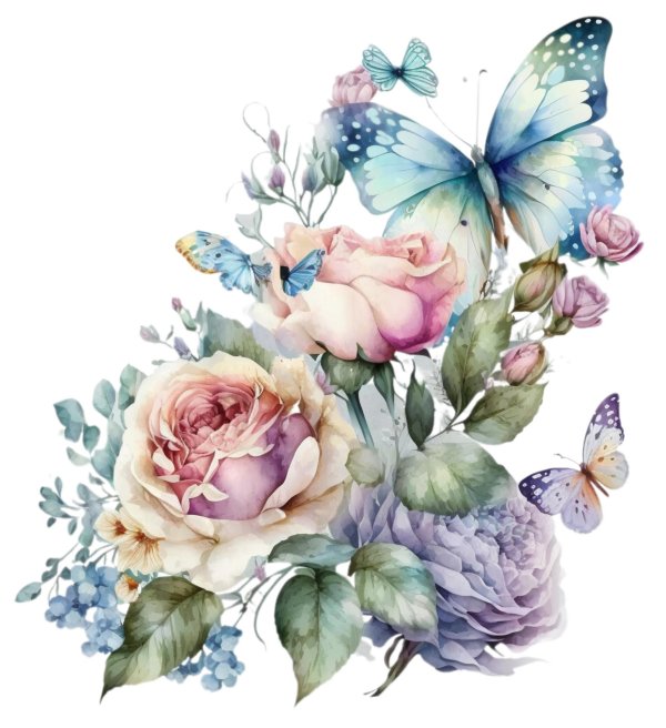 бабочка и цветок