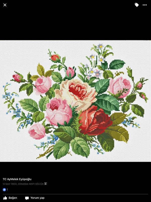 схемы вышивки крестом букеты цветов