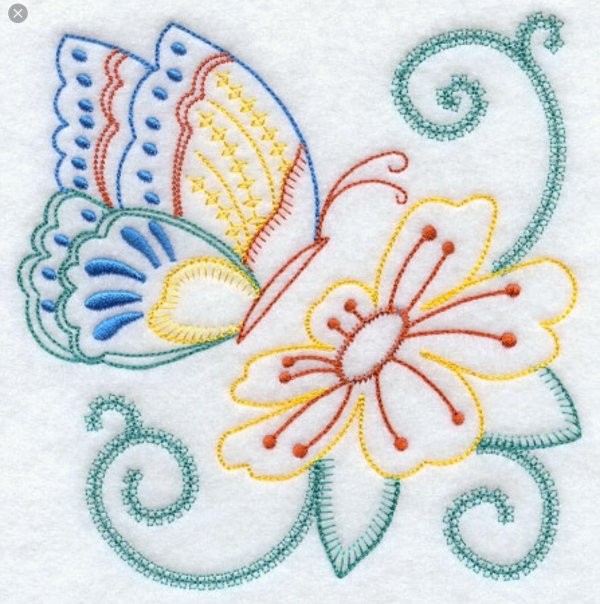 орнамент для вышивки тамбурным швом