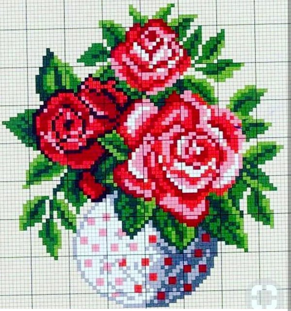 вышивание крестиком цветы