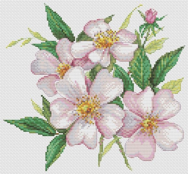 цветочный узор для вышивки крестиком