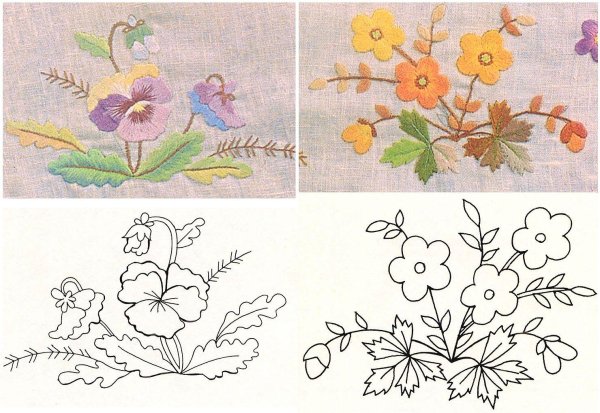 схемы для вышивки гладью