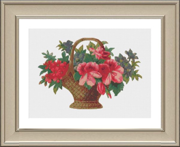 корзина цветов на прозрачном фоне