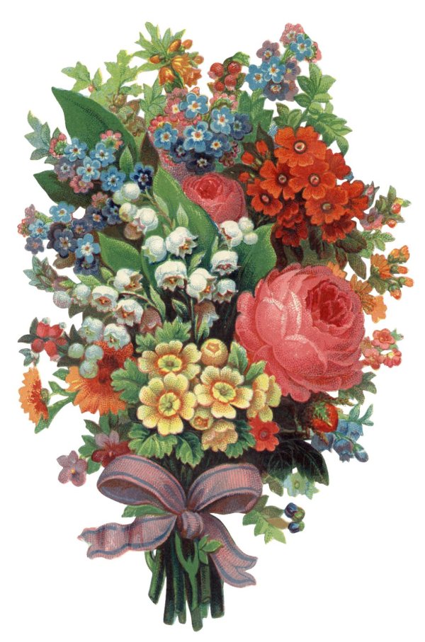 викторианские рисунки цветов