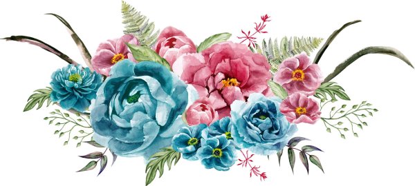 цветок акварель