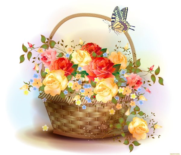 корзинка с цветами