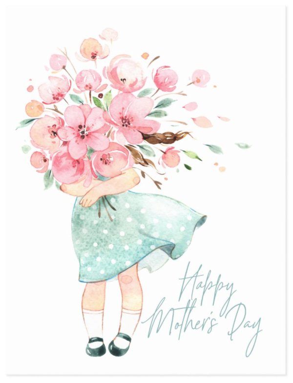 открытка акварельная