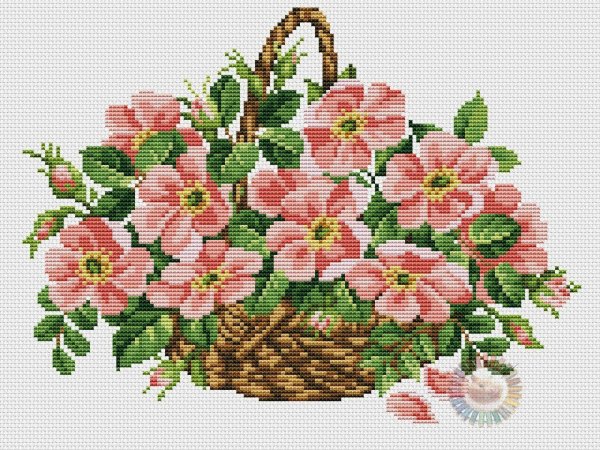 цветочная вышивка