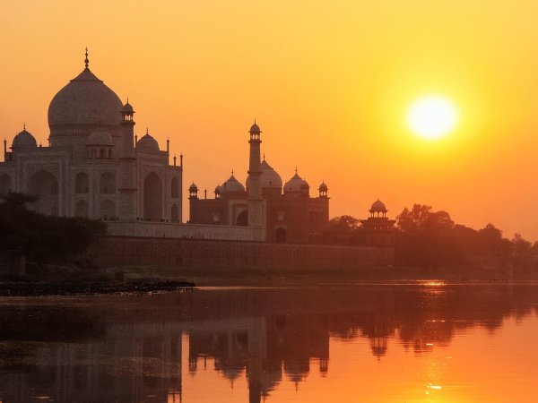 таджмахал на закате индия