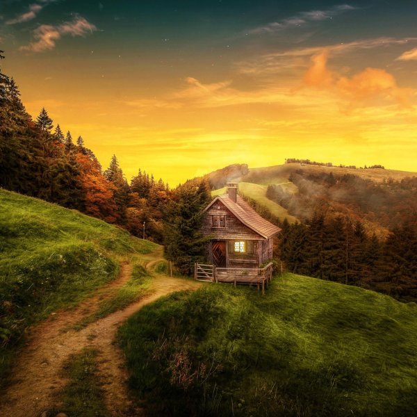 пейзажи с домами