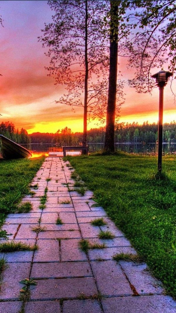 закаты пейзажи