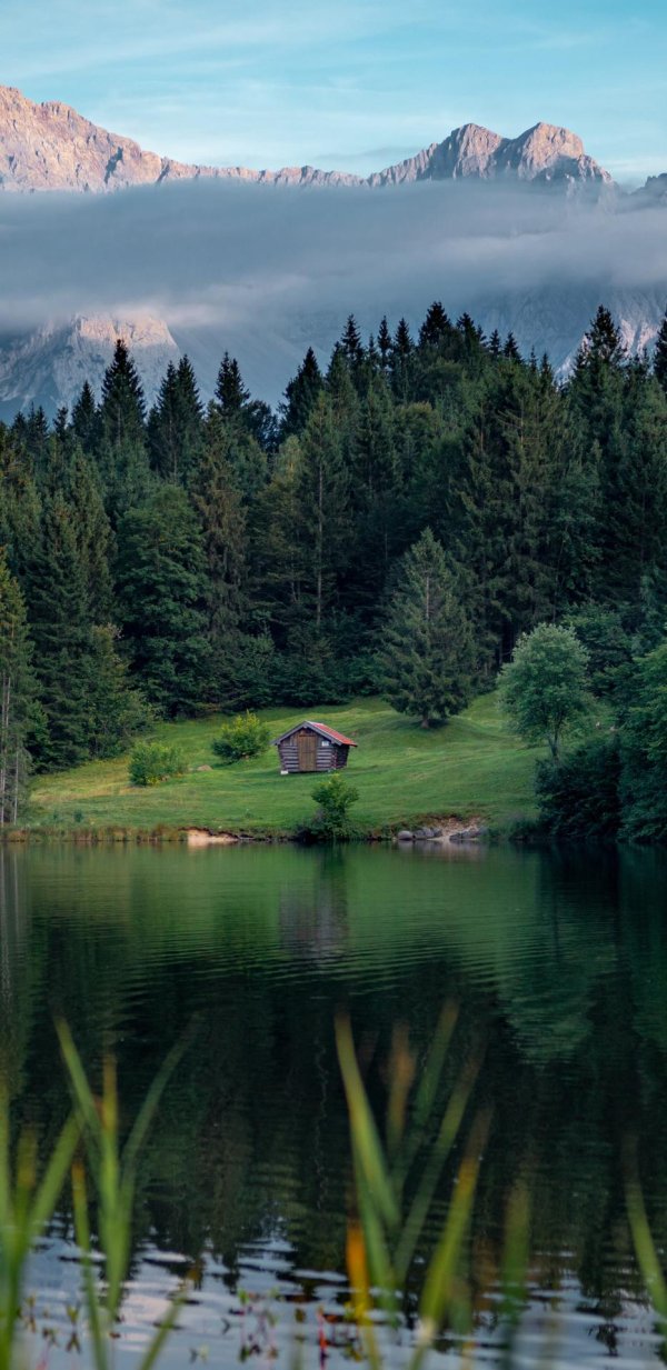 домик в лесу у озера