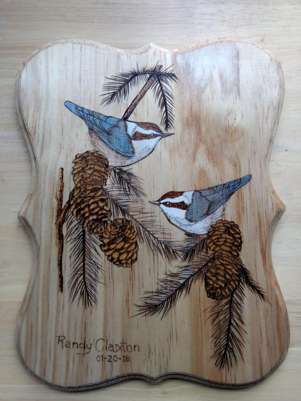 роспись на спиле дерева