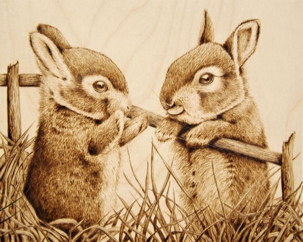 звери выжигание