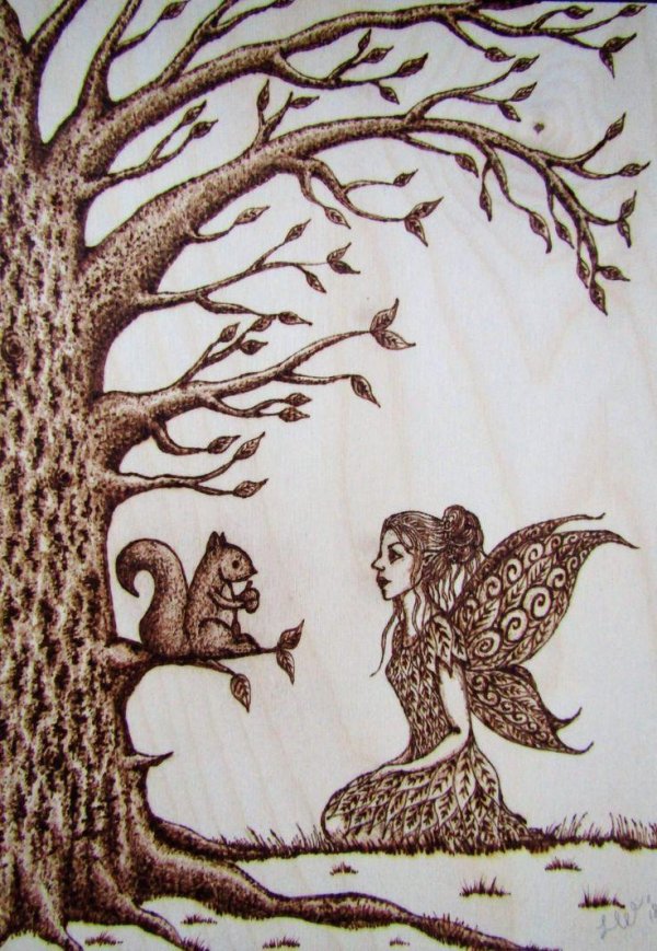 рисунки на дереве выжигателем