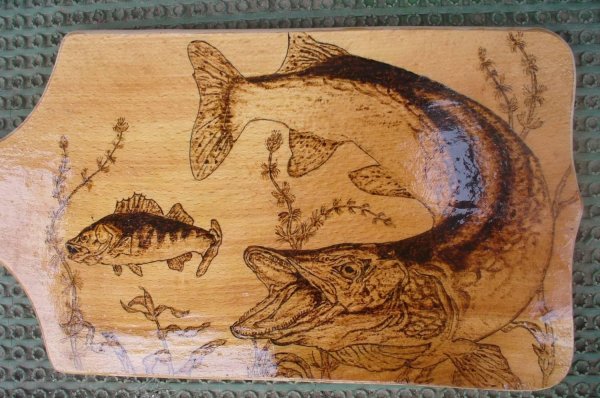 пирография щука