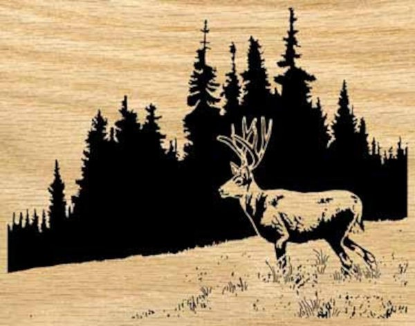 силуэтное выжигание по дереву