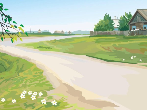 рисованный пейзаж