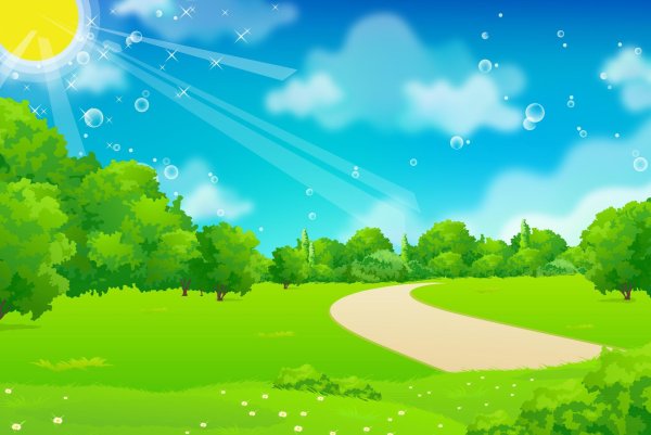 мультяшная поляна