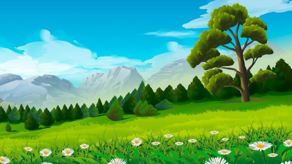 пейзаж векторный