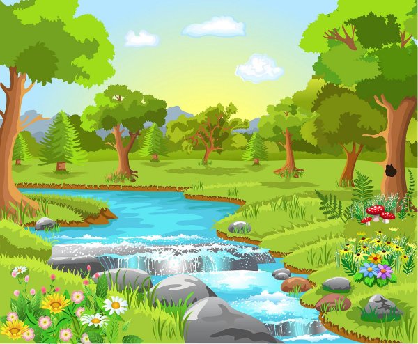 мультяшный лес