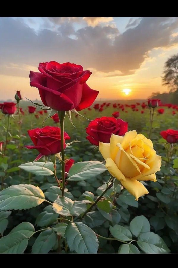 розы на рассвете