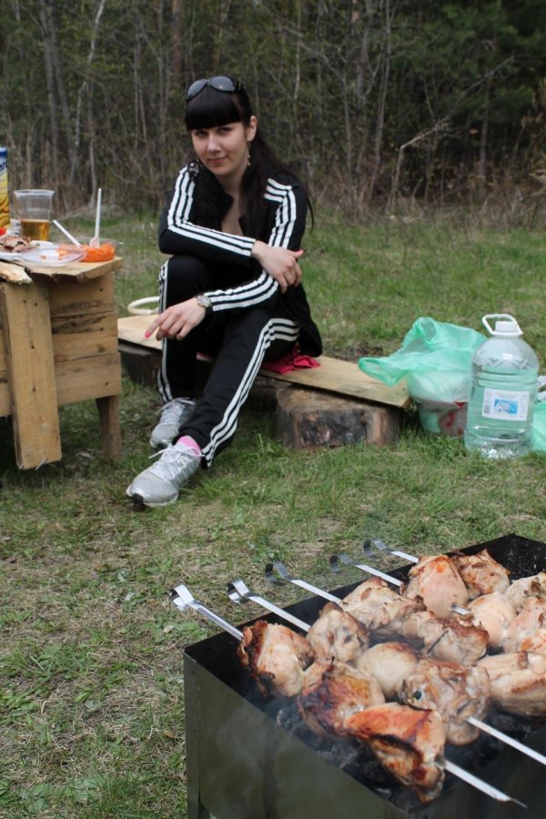 шашлык в деревне