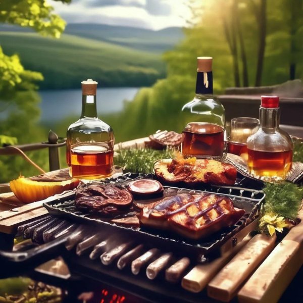 стол с шашлыками