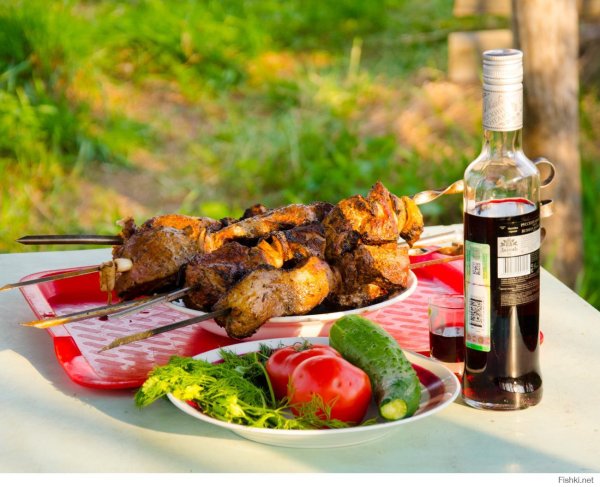 шашлык и алкоголь