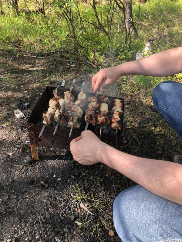 мангал с шашлыками