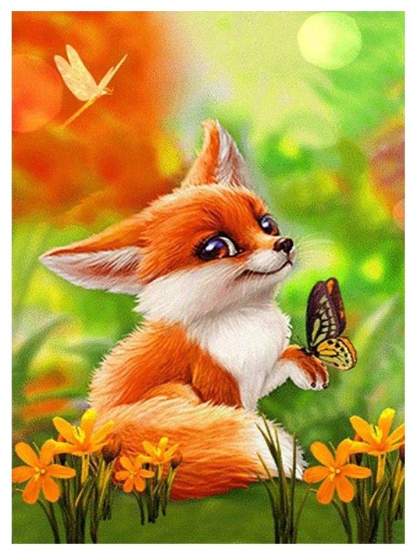 алмазная мозаика лисёнок