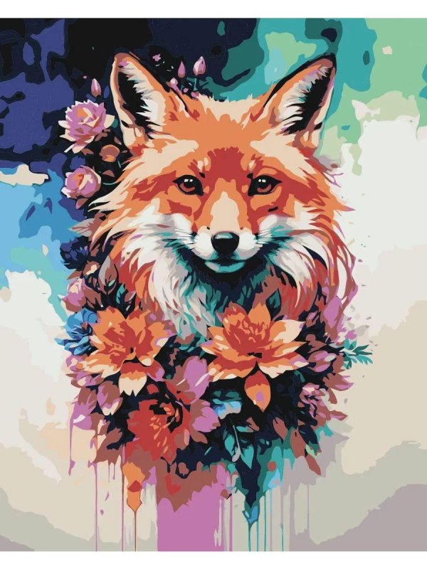 картина по номерам лис