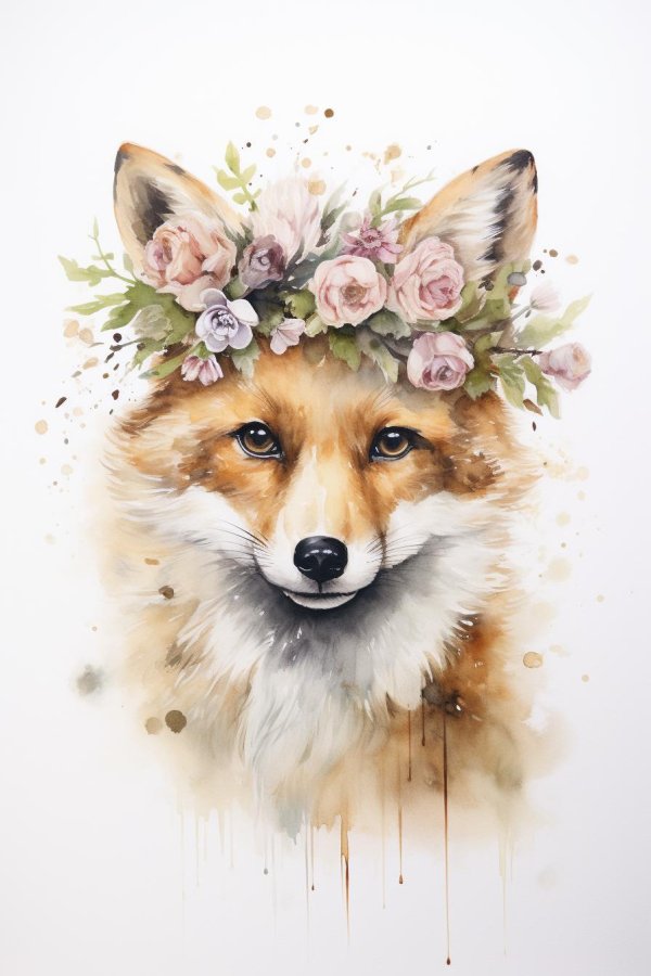 акварельные животные