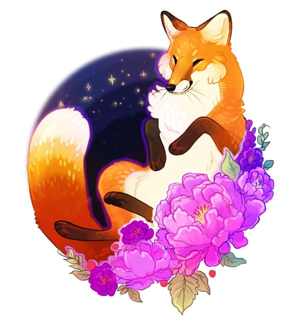 мультяшная лисичка