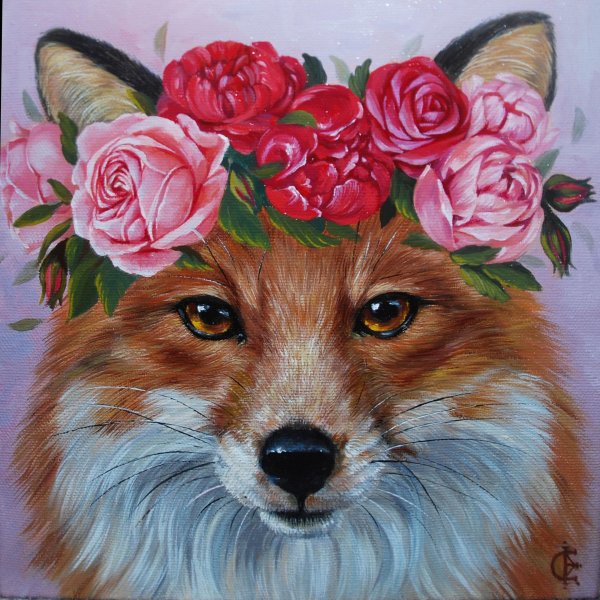 картина по номерам лис