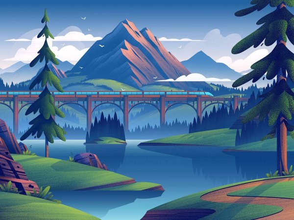 векторные пейзажи