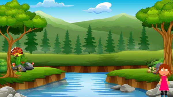 речка рисунок