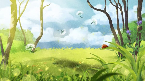 поляна из мультика